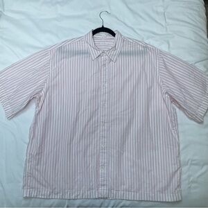 Arket Oversized Striped Poplin Shirt size EU54